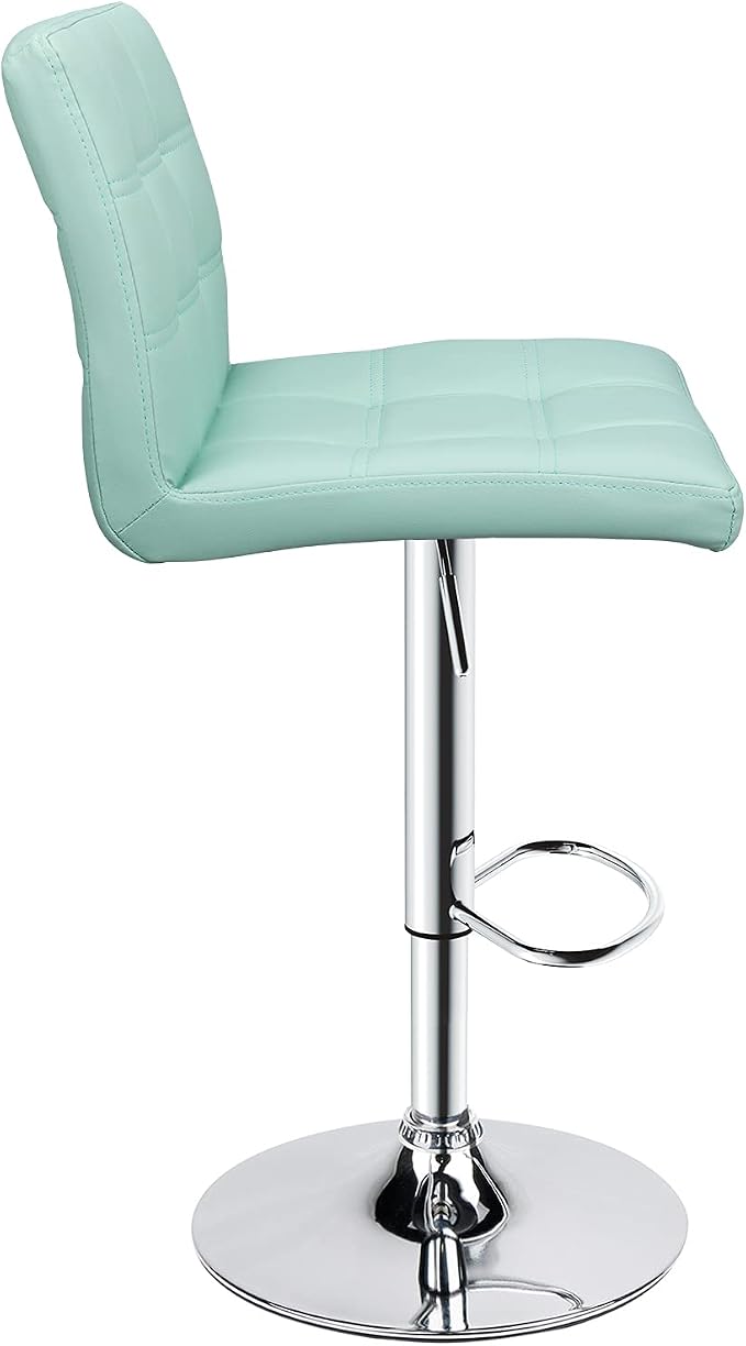 Leopard Modern Square PU Leather Adjustable Bar Stools - Image 6