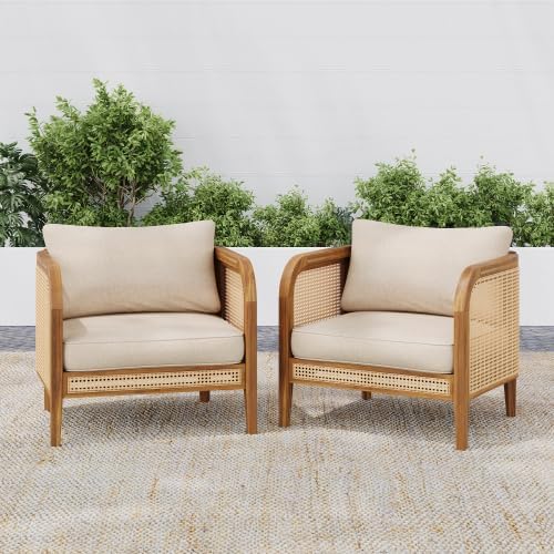 Christopher Knight Home Set of 2 Tilden Bohemian Acacia Wood Patio Accent Chairs - Image 5