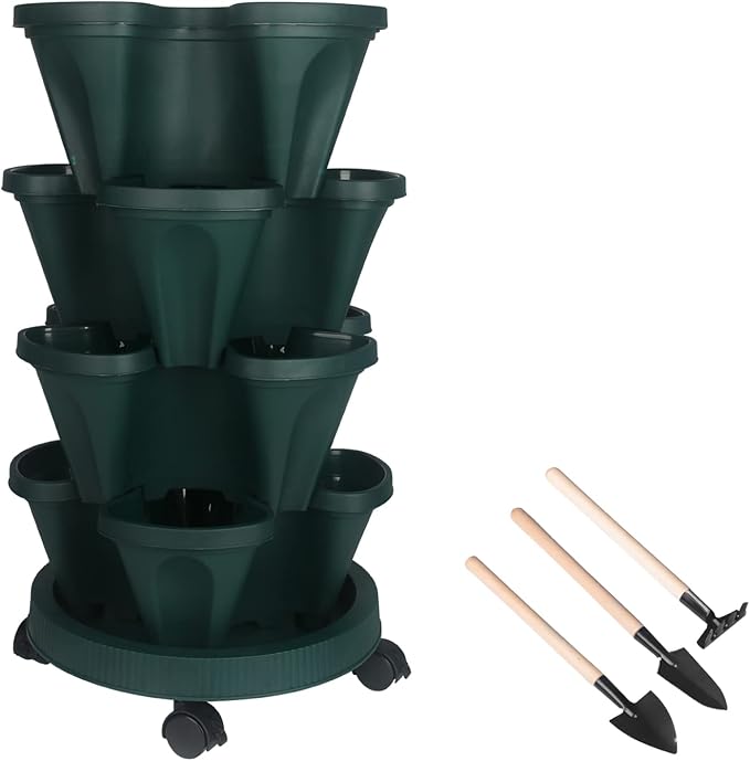 DUNCHATY Stackable Planter, Vertical Garden Planter by DUNCHATY