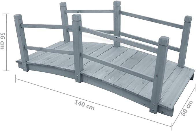 Classic Wooden Garden Bridge, Outdoor Garden Bridge Decoration, Wooden Backyard - Image 4