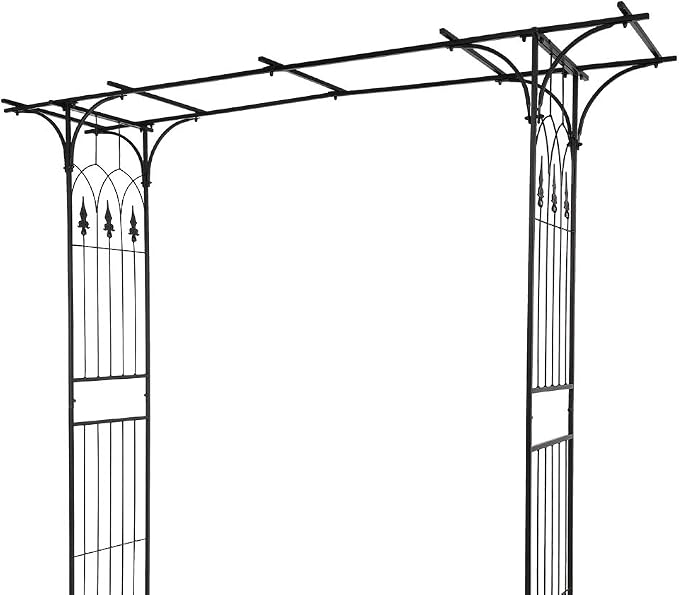Wrought Iron Garden Arch Arbor for Climbing Plants, Outdoor Garden Lawn - Image 7