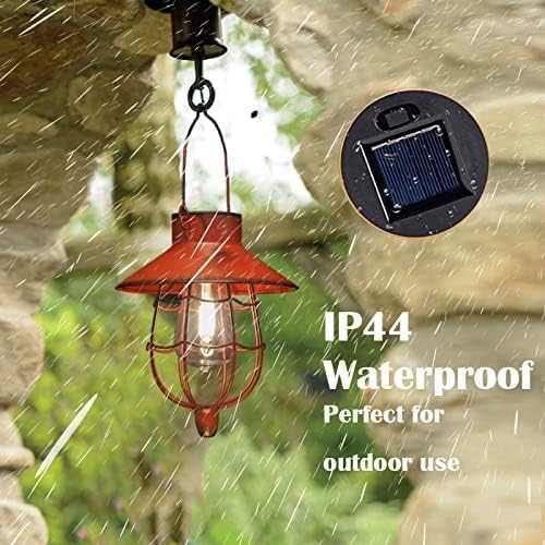 YAKii 6 Pack Solar Lantern Hanging Waterproof Outdoor Metal Solar Lamp - Image 4