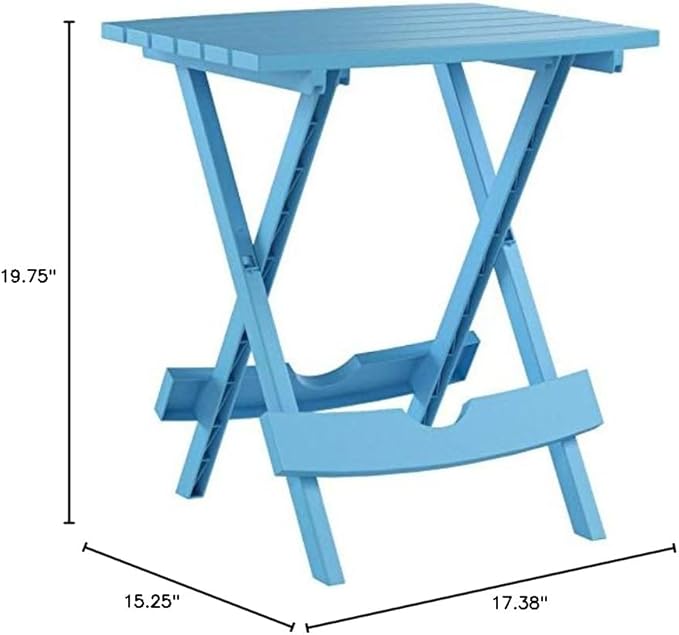 Adams Manufacturing 8500-21-3700 Plastic Quik-Fold® Side Table, Pool Blue - Image 3