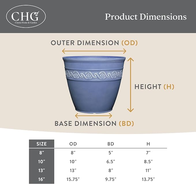Classic Home and Garden Corinthian Round Planter - Image 5