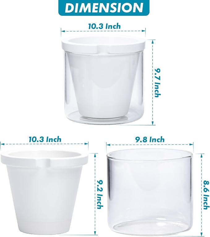 D'vine Dev 10 Inch Design Self Watering Planter - Image 3