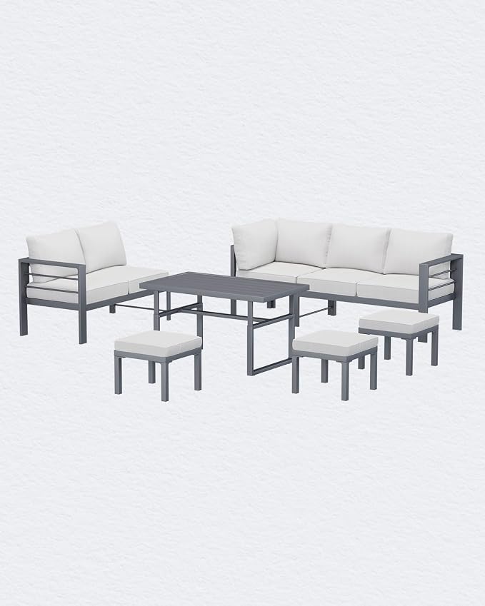 AECOJOY Aluminum Patio Furniture Set, 8 Seats Modern Outdoor Furniture - Image 6