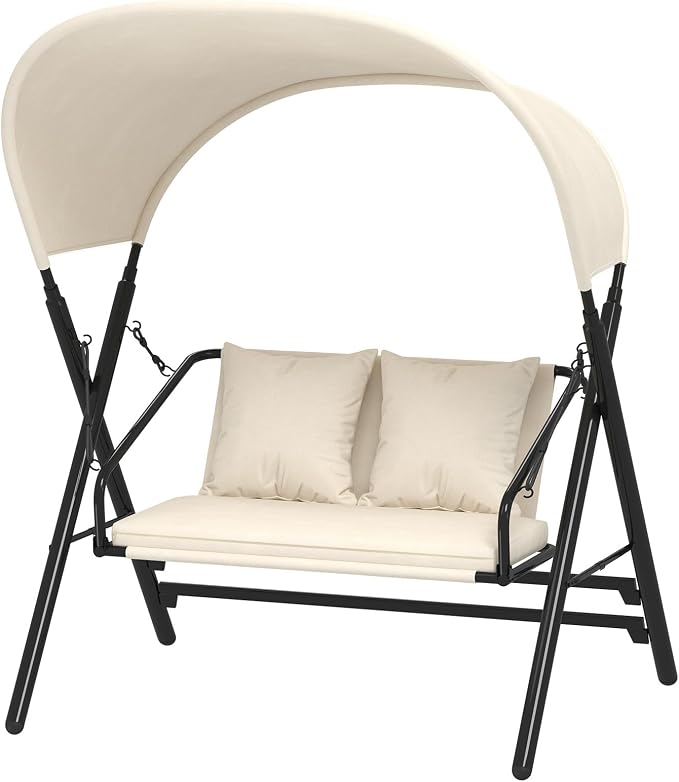 AECOJOY Outdoor Porch Swings for Adults 600LBS 2 Seat Patio Swings - Image 9