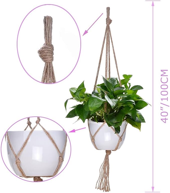 Plant Hanger, 10 Pieces 40'' Macrame Plant Hangers, Hanging Planters - Image 2