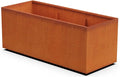 Plantercraft Extra Large Corten Steel Planter 60x24x24 | Large Rectangular by Plantercraft