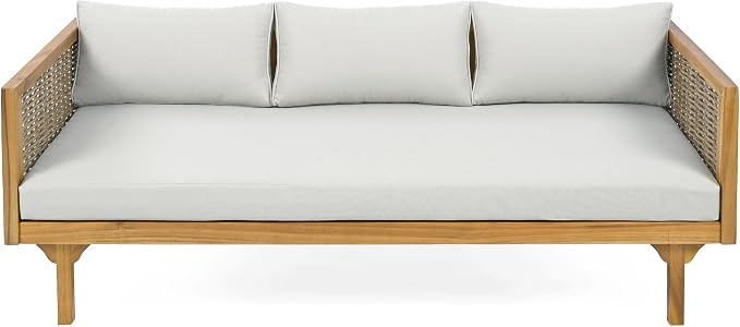 LUMISOL Patio Daybed with Rattan Armrests - Image 3