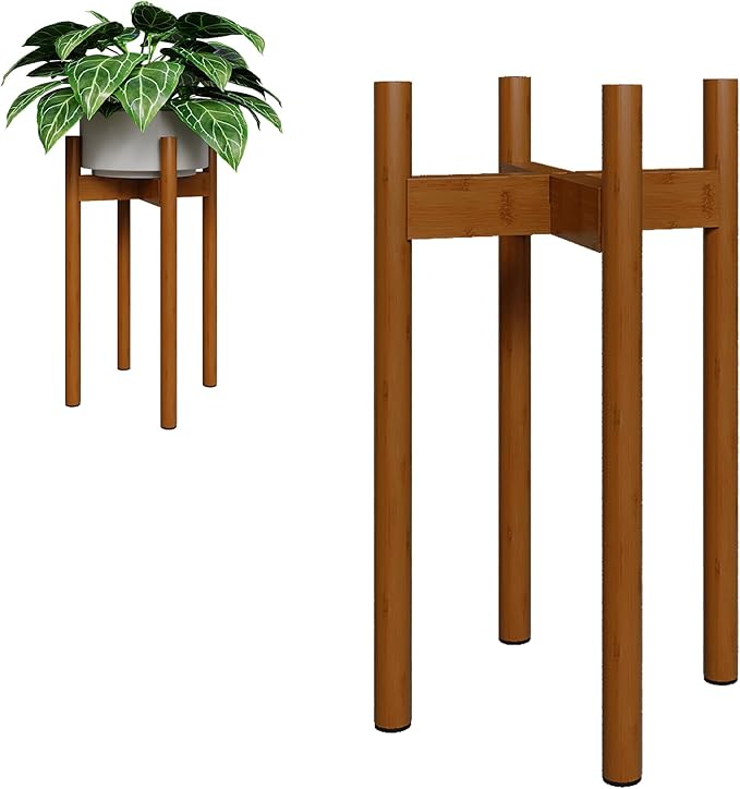 Adjustable Plant Stand Indoor, Bamboo Plant Stand Fits 8 9 10 11 12 Inches - Image 8