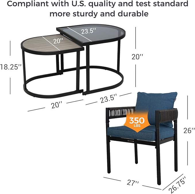 Grand patio 4-Piece Outdoor Conversation Set - Image 2
