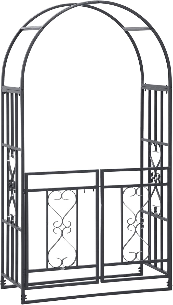Outsunny 81" Metal Garden Arbor by Outsunny