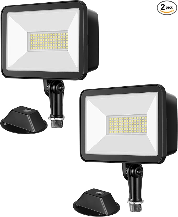 EDISHINE 10000LM LED Flood Light Outdoor, 2 Pack 73W Outdoor Security Light by EDISHINE