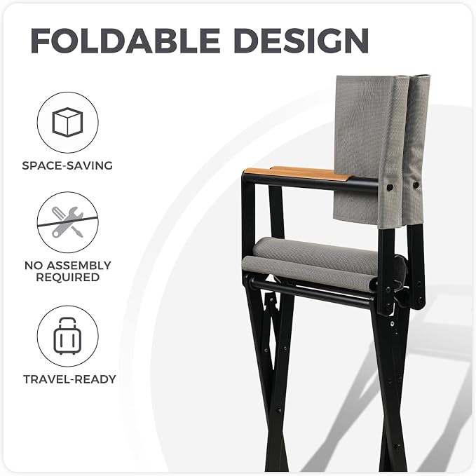 Grand patio 7-Piece Outdoor Dining Set, 6 Extra-Wide Folding Chairs & 1 - Image 6