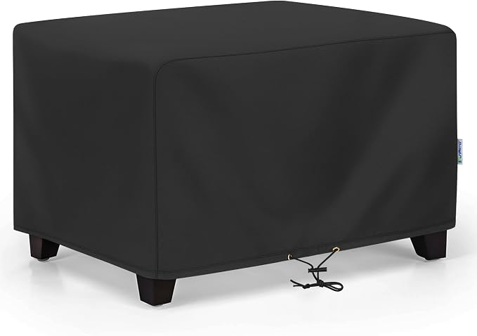 SunPatio Outdoor Ottoman Cover, Waterproof Rectangle Coffee Table Cover by SunPatio