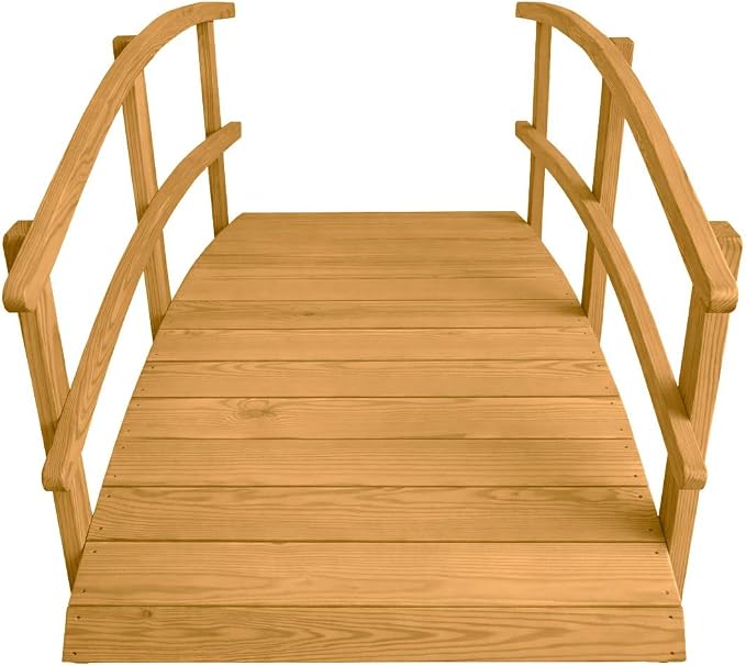 6 FT Oak Amish Made Garden Bridge - Image 6