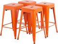 FDW Metal Bar Stools Set of 4 Counter Height Bar Stools 24 Inches Industrial by FDW