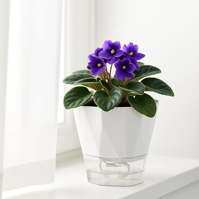 6 Pack Self Watering Pots for Indoor Plants, 8.4 Inches Self Watering Planters - Image 6