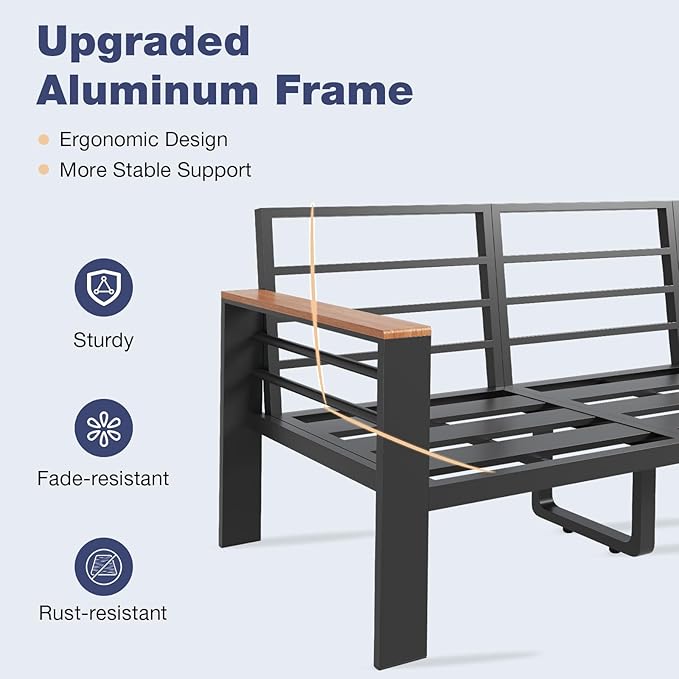 Aoxun Aluminum Patio Furniture Set - Image 5