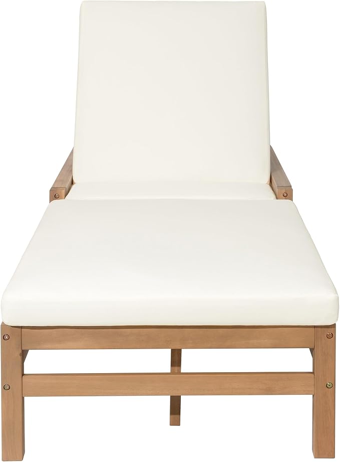 LUMISOL Outdoor Chaise Lounge Chairs Set of 2, Solid Wood Patio 5-Position - Image 8
