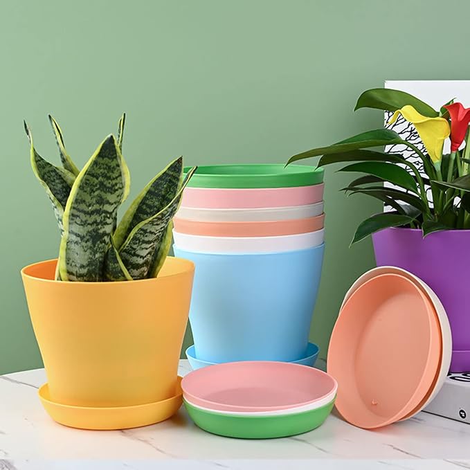 Tergy 50 Pack 4 Inch Plant Pots Bulk Small Plastic Planters Pots - Image 5