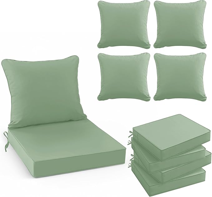Outdoor Cushions for Patio Furniture, Double-Sided Waterproof Backrest and Deep by SUMMSUN