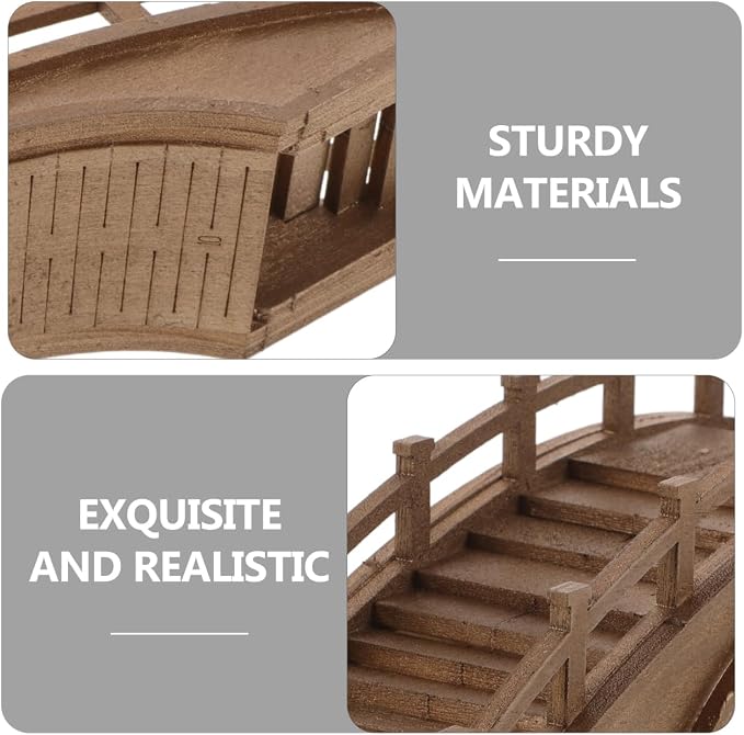 Miniature Wooden Arch Bridge Figurine - Image 7
