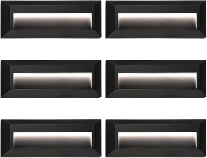 ZONK LED Step Stair Lights 110V-240V, 2W Line Voltage Outdoor Indoor by PLASTICSTEPLIGHTSWALLLIGHTS