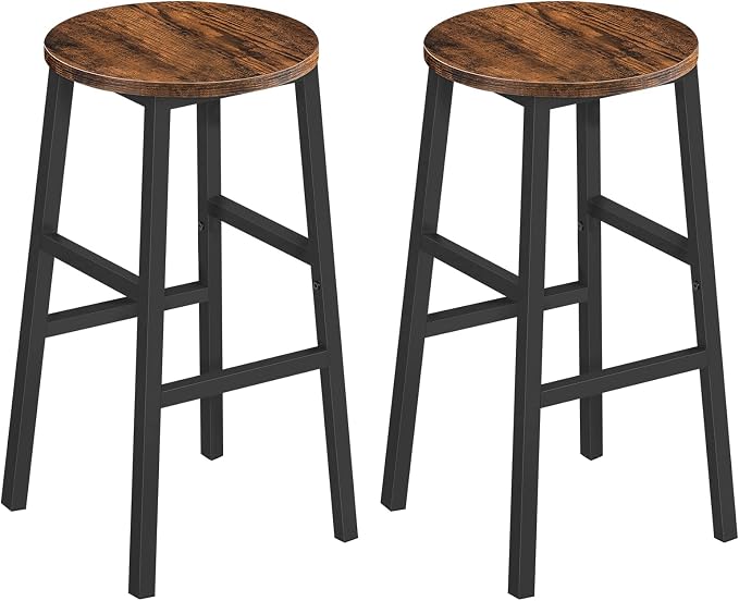 Bar Stools, 24.4 Inch Kitchen Breakfast Bar Stools, Industrial Bar Stools by MAHANCRIS