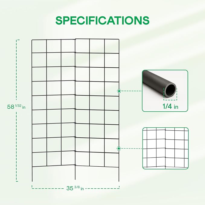 IDZO 2-Panel Folding Trellis, Basic Metal Decoration Trellis - Image 6