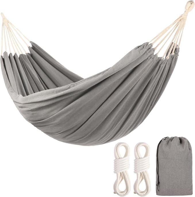 Camping Hammocks for Backyard Hanging Sturdy Garden Comfortable Fabric Hammock by LIEVIM