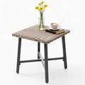 Outdoor Wicker Side Table Small Square Patio Rattan Coffee Table Adopt Sturdy by Unknown