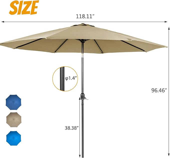 Crownland 3-Piece Wicker Outdoor Furniture Bar Set, 2 Stools and 1 Glass Top - Image 7
