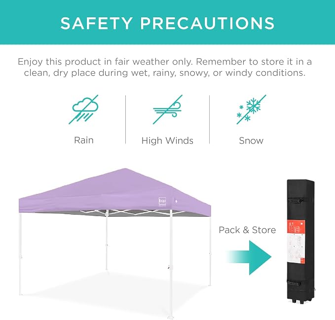 Best Choice Products 10x10ft Pop Up Canopy Tent, Outdoor Shade, 1 Person 1 - Image 5
