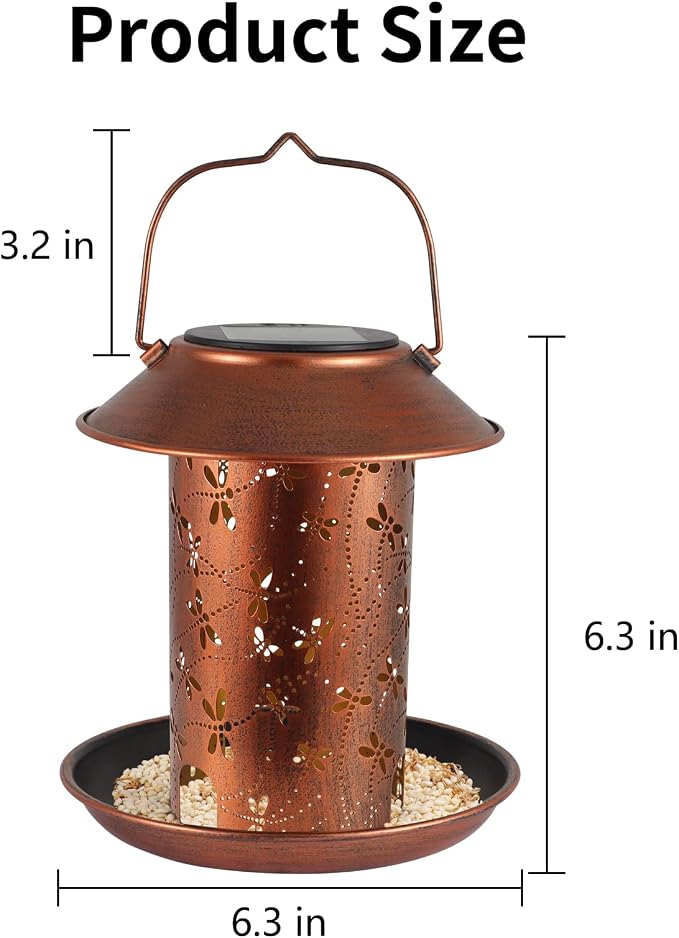 Bird Feeders for Outdoors Dragonfly Solar Lanterns Outdoor Waterproof Garden - Image 3