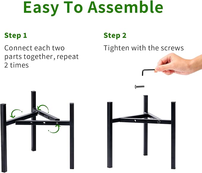 Airpark Plant Stand Indoor Adjustable, Metal Modern Plant Stand, Heavy Duty - Image 7