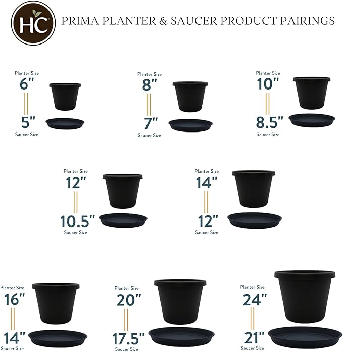 The HC Companies 16 Inch Round Prima Planter - Image 6