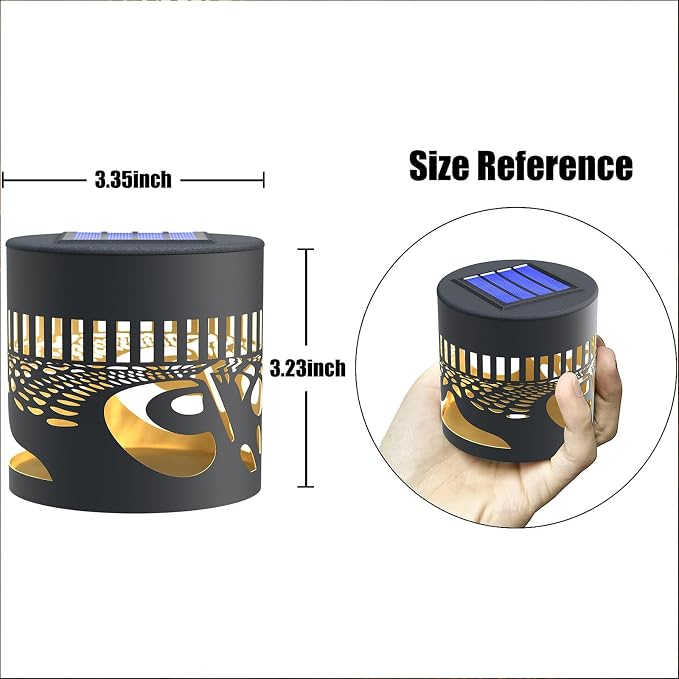4 Pack Solar Fence Lights Metal Solar Powered Outdoor Wall Deck Step Lights Owl - Image 7