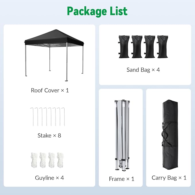 10x10 Pop Up Canopy Tent, Instant Setup Portable Canopy - Image 3