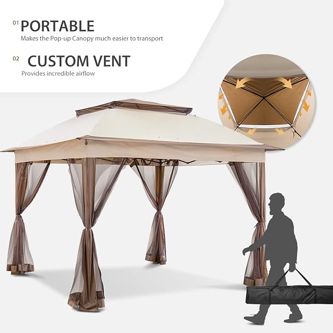 COOS BAY 11x11 Pop Up Gazebo - Image 3
