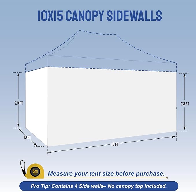 CROWN SHADES 10x15 Canopy Sidewalls - Image 2