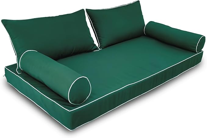 Outdoor Daybed Cushion Cover Twin, Daybed Mattress Bolster Pillow Fitted Sheet by Unknown
