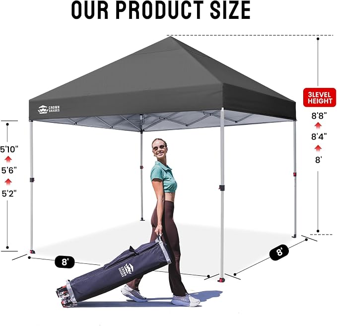 CROWN SHADES 8x8 Pop Up Canopy - Image 5