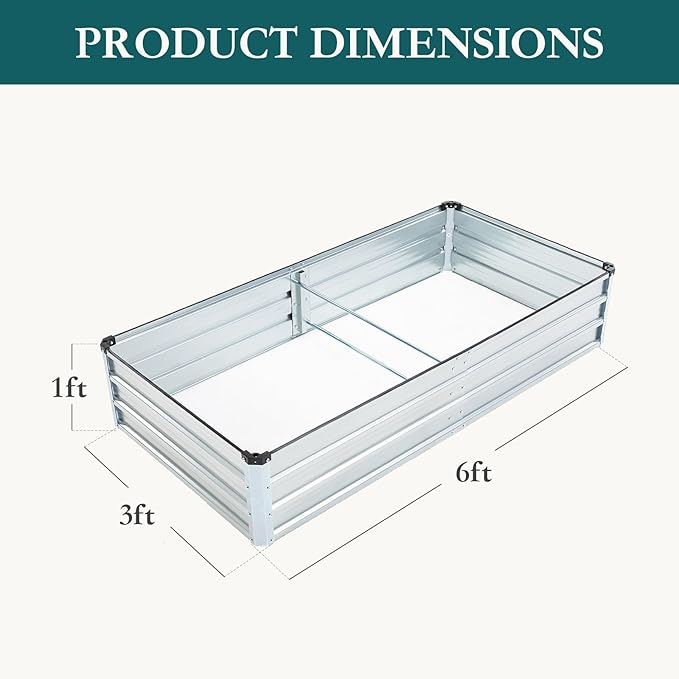 DUMOS Raised Garden Bed Outdoor, Large Metal Garden Bed - Image 2