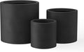Kante 9.8", 15.7" Dia Round Concrete Planter Set of 3, Modern Style Large by Kante