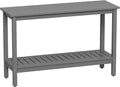 SUPER DEAL 48 inch Outdoor Console Table, 2-Tier Solid Wood Side Table by Superdeal