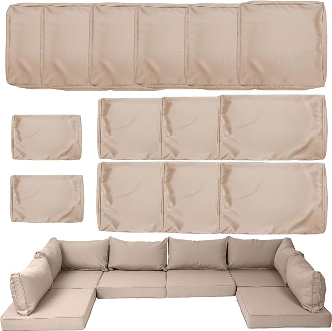 14 Piece Outdoor Patio Cushion Cover Replacement, Waterproof Patio Cushion by SpaceHop
