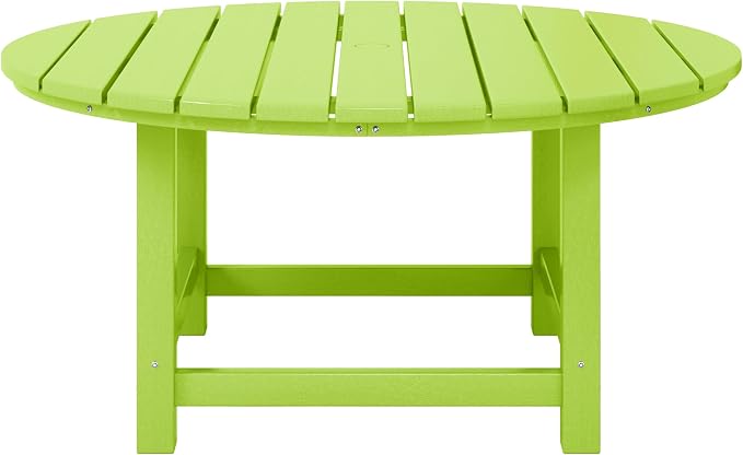 WestinTrends Malibu Low Outdoor HDPE Round Patio Coffee Table - Image 3