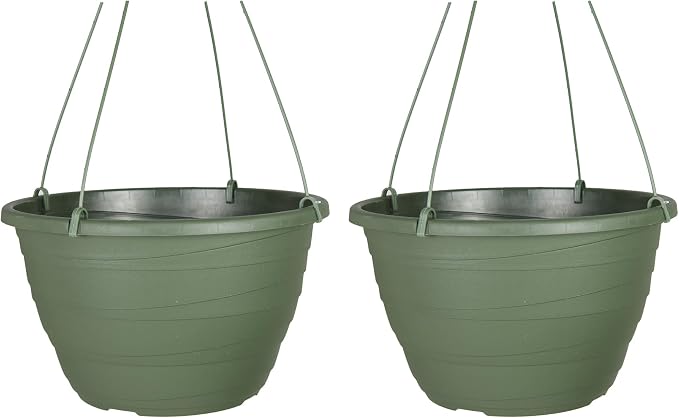The HC Companies 13 Inch Wrapt Hanging Planters, Lightweight UV-Resistant by TheHCCompanies
